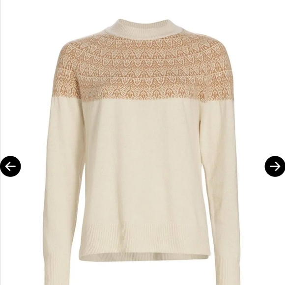 Saks Fifth Avenue Fair Isle Cashmere Sweater Sz.S - Picture 5 of 12